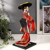 Кукла коллекционная "Китаянка с веером в шляпе" 30х12,5х12,5 см 2749656