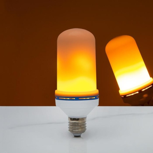 Лампа декор"Горящее пламя", 3 реж, SMD2835, 96 LED, 7 Вт, 220 В, цоколь Е27