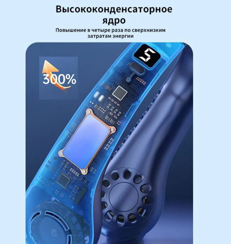 Перезаряжаемый usb-вентилятор / Холодок 5 режимов / шейный вентилятор / спортивный / беспроводной / LED - экран фото 6