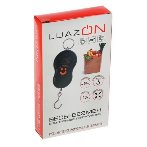 Безмен электронный LuazON LV-402, с подсветкой, до 50 кг, черные фото 2