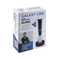Машинка для стрижки Galaxy GL 4161, АКБ, 4 насадки, лезвия из нерж.стали, серебристая 6930798