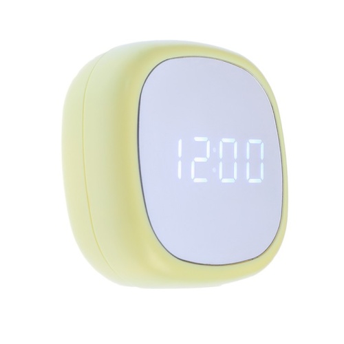 Часы-будильник электронные, с термометром, белые цифры, 8х8 см, микс   4432441 фото 3