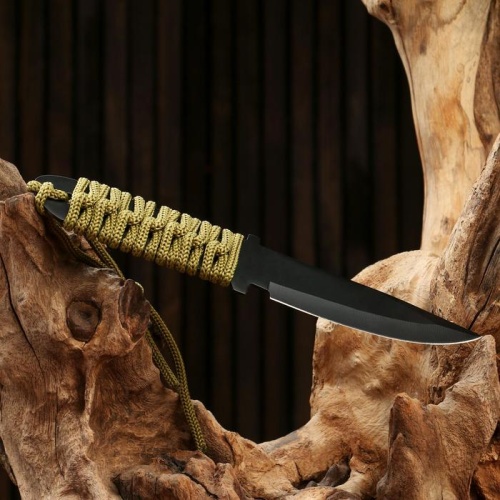 Нож Эйрик, в зелёной оплётке, с чехлом, лезвие 8,5 см фото 5