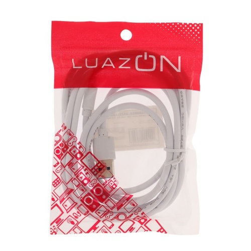Кабель LuazON, microUSB - USB, 1 А, 2 м, белый 4283692 4283692 фото 2