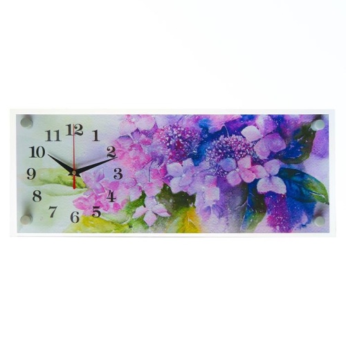 Часы настенные, серия: Цветы, Букет цветов, 20х50 см фото 7