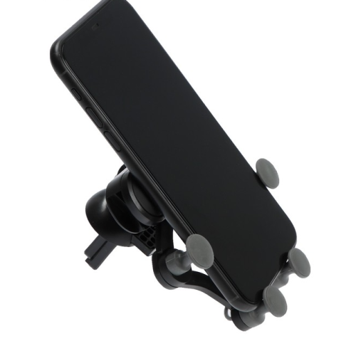 Держатель телефона Cartage в дефлектор, самозажимной 6-9.5 см, черный   4519601 фото 3