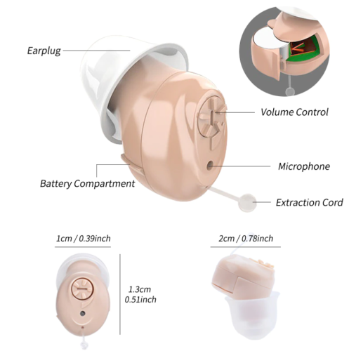 Слуховой аппарат мини / аппарат слуховой мини-усилитель звука CIC / усилитель слуха фото 6