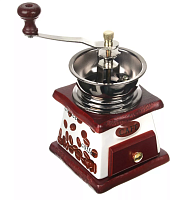 Кофемолка с ручкой 10х10х18 см "Кофейные зерна"
