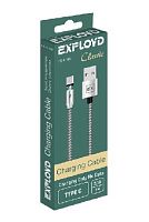 Кабель EXPLOYD EX-K-787 Кабель USB - TYPE-C 1М 2.1A Magnetic Classic круглый нейлон