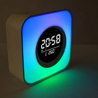 Смарт Будильник часы.Bluetooth 5,0 динамик (колонка)сабвуфер .Температура,USB,Микро-карта,Светильник.