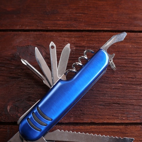 Нож швейцарский ,11в1,синий фото 2