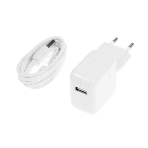 Сетевое зарядное устройство LuazON LCC-97, 1xUSB, 2.1 А, 10 Вт, кабель microUSB, белое фото 4