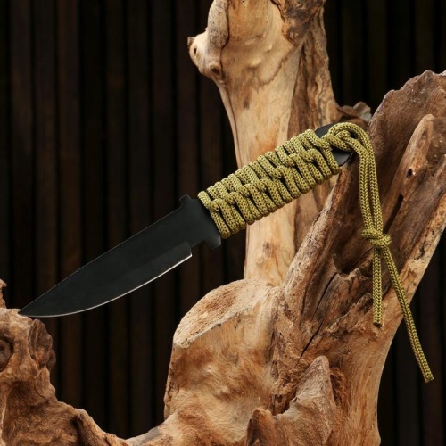 Нож Эйрик, в зелёной оплётке, с чехлом, лезвие 8,5 см фото 2