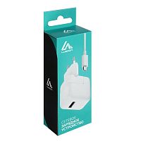 Сетевое зарядное устройство LuazON LCC-97, 1xUSB, 2.1 А, 10 Вт, кабель microUSB, белое