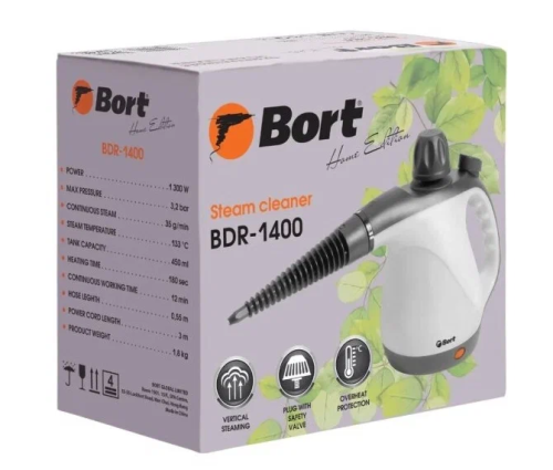 Пароочиститель BORT BDR-1400 | Отпариватель для одежды Борт | Парогенератор напольный фото 12