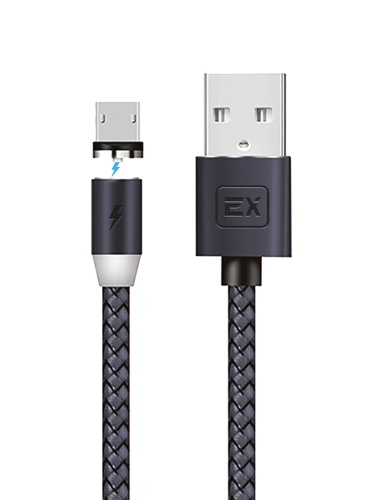 Кабель EXPLOYD EX-K-786 Кабель USB - TYPE-C 1М 2.1A зарядка Magnetic Classic круглый фото 2