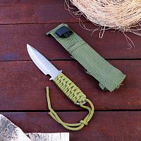 Нож Эйрик, в зелёной оплётке, с чехлом, лезвие 8,5 см