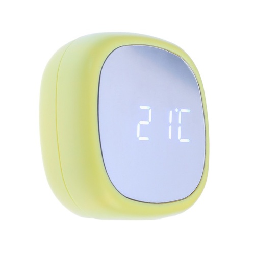 Часы-будильник электронные, с термометром, белые цифры, 8х8 см, микс   4432441 фото 4