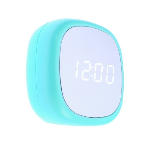 Часы-будильник электронные, с термометром, белые цифры, 8х8 см, микс   4432441 фото 7