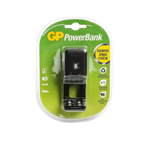Зарядное устройство GP PB330, для аккумуляторов 2хAA/AAA, черный 3045143 3045143