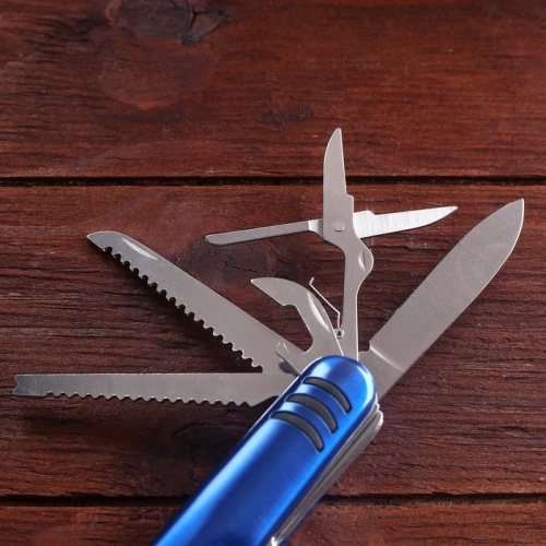 Нож швейцарский ,11в1,синий фото 3